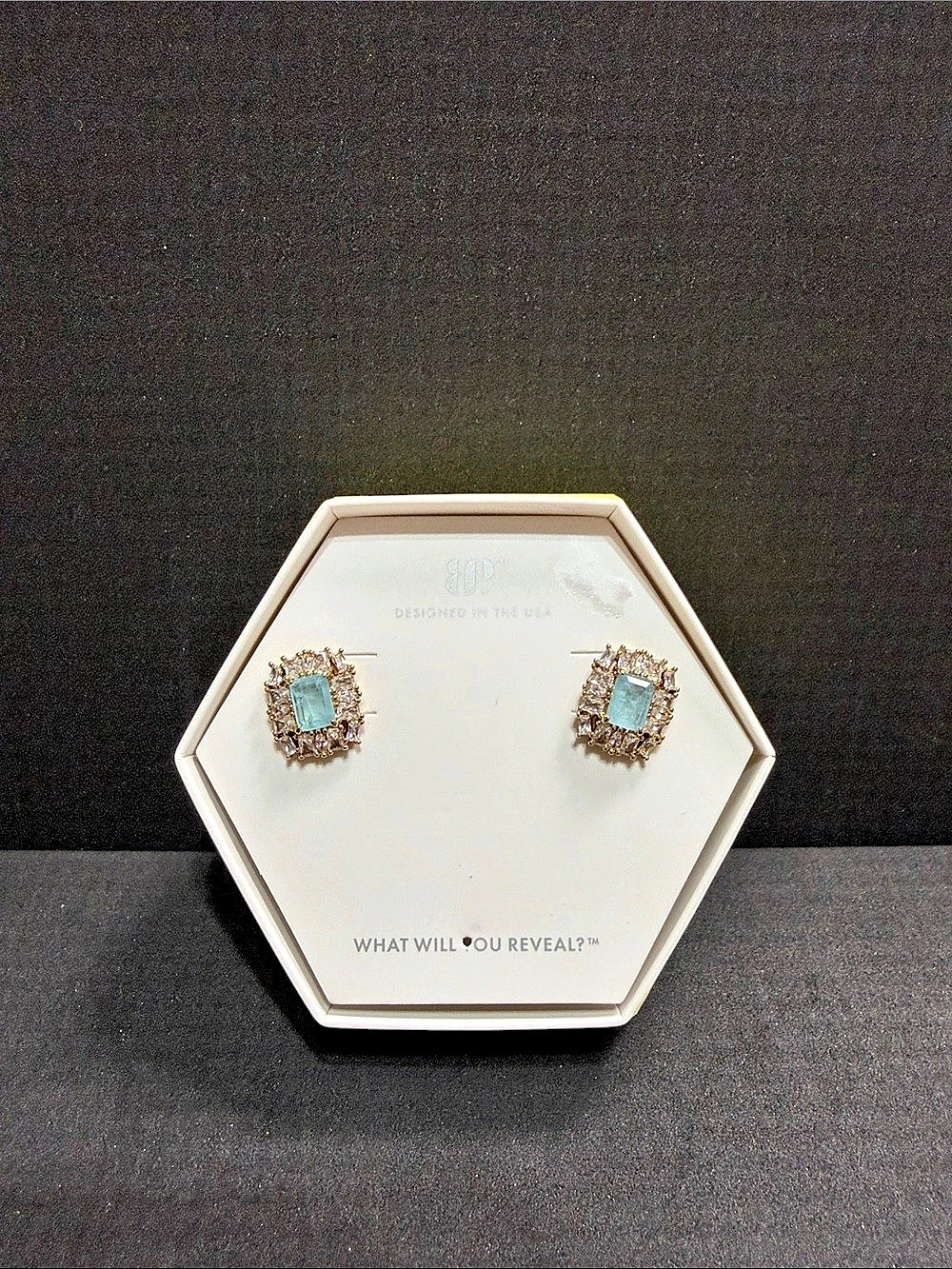 The Versallies Earrings Blue Gold-Plated Earrings NWT